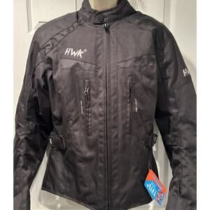 HWK Stunt Motorcycle Jacket Riding Biker Vented Armor Breathable Women Large NEW